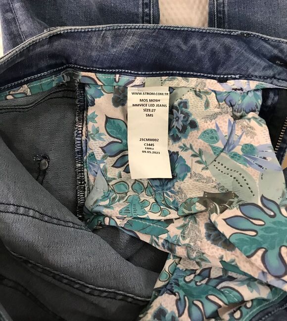 Mos Mosh Vice Blue Jeans - Size 27 - Slim Fit - NWT- Medium Blue - Picture 10 of 15